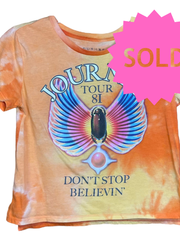 Load image into Gallery viewer, SOLD - Vintage-Inspired Journey Tour '81 Tie-Dye Graphic Tee - Size S (3-5) - Lisa Lassi