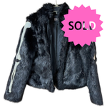 Load image into Gallery viewer, SOLD - Iron Fist XS Black Faux Fur Skeleton Jacket
