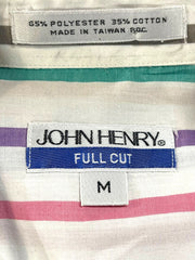 Load image into Gallery viewer, SOLD - Vintage John Henry Full Cut Rainbow Stripe Short Sleeve Button-Up Shirt Men’s M - Lisa Lassi