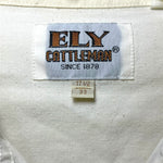 Load image into Gallery viewer, ELY Cattleman Western Shirt Mens XL White Pearl Snap Distressed Workwear 17.5/33
