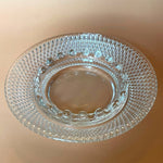 Load image into Gallery viewer, Vintage Clear Glass Hobnail Diamond Point Ashtray 6.25" MCM Pressed Glass
