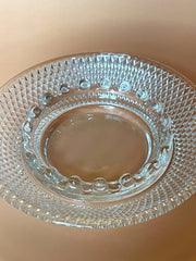 Load image into Gallery viewer, Vintage Clear Glass Hobnail Diamond Point Ashtray 6.25" MCM Pressed Glass
