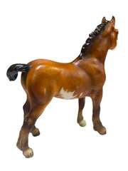 Load image into Gallery viewer, Breyer Clydesdale Foal Bluebell Model Horse Figurine Brown White Vintage