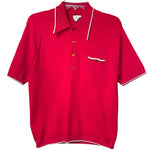 Load image into Gallery viewer, Vintage 60s-70s Red Knit Polo | Men’s Medium | Atomic Era Vibes | Dupont Nylon
