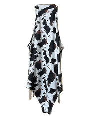Load image into Gallery viewer, Cow Print Fringe Bodysuit (S)
