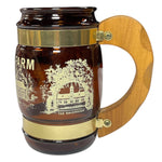 Load image into Gallery viewer, Vintage Grant’s Farm Amber Glass Mug | St. Louis Missouri Souvenir Stein
