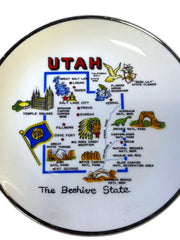 Load image into Gallery viewer, Vintage Utah State Souvenir Plate Beehive State Wall Hanging Korea