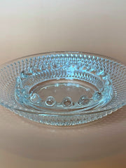 Load image into Gallery viewer, Vintage Clear Glass Hobnail Diamond Point Ashtray 6.25" MCM Pressed Glass