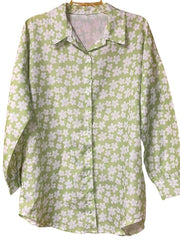 Load image into Gallery viewer, Oversized Green Floral Button-Up Blouse / Mini Dress
