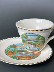 Load image into Gallery viewer, Vintage Rock City Gardens Lookout Mountain TN Cup Saucer Souvenir Set