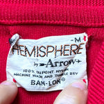 Load image into Gallery viewer, Vintage 60s-70s Red Knit Polo | Men’s Medium | Atomic Era Vibes | Dupont Nylon
