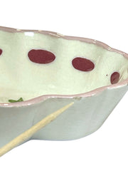 Load image into Gallery viewer, Vintage Cleminsons Hand Painted English Pottery Trinket Dish “Sweet” Floral Bow