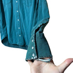 Load image into Gallery viewer, 💚 Drysdales Teal Stripe Pearl Snap Western Shirt – Size L
