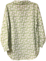 Load image into Gallery viewer, Oversized Green Floral Button-Up Blouse / Mini Dress
