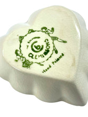 Load image into Gallery viewer, Vintage Cleminsons Hand Painted English Pottery Trinket Dish “Sweet” Floral Bow