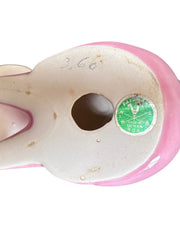 Load image into Gallery viewer, Vintage Pink Ceramic Pig No More Pigging Out Figurine Taiwan R.O.C. Kitsch