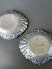 Load image into Gallery viewer, 1996 Carson Pewter Trinket Ring Tray Set of 2 Metal Dishes