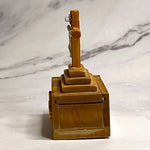 Load image into Gallery viewer, Vintage Wooden Rosary Box Crucifix Cross Sliding Lid Mini Beaded Rosary Catholic
