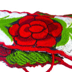 Load image into Gallery viewer, Mexican Style Red Rose Embroidered Sash Belt Floral Wrap Tie Boho 79"
