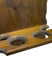 Load image into Gallery viewer, Vintage Wooden Baseball Bat Ball Holder Wall Shelf Rack 3 Pegs Multipurpose