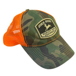 Load image into Gallery viewer, John Deere Camo Blaze Orange Mesh Trucker Hat Patch Snapback Hunting
