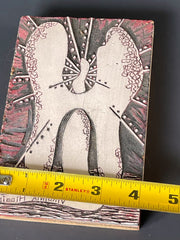 Load image into Gallery viewer, Vintage Signed Hand Carved Wood Printing Block Tooth Anatomy Art