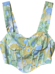 Load image into Gallery viewer, Cider Floral Corset Crop Top – XS - Lisa Lassi