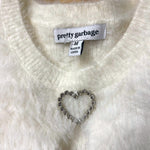 Load image into Gallery viewer, Pretty Garbage fuzzy white vest (M)
