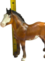 Load image into Gallery viewer, Breyer Clydesdale Foal Bluebell Model Horse Figurine Brown White Vintage