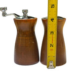 Load image into Gallery viewer, Vintage Olde Thompson Wood Pepper Mill &amp; Salt Shaker Set 4.5" MCM
