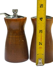 Load image into Gallery viewer, Vintage Olde Thompson Wood Pepper Mill &amp; Salt Shaker Set 4.5" MCM