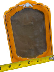Load image into Gallery viewer, Vintage MCM Butterscotch Lucite Style Picture Frame 5x3.5 Floral Accent
