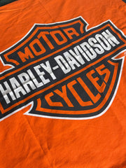 Load image into Gallery viewer, Vintage Y2K Harley Davidson Pillowcases 2pc Orange Black Tribal Flame Logo