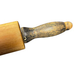 Load image into Gallery viewer, Vintage Solid Wood Rolling Pin Distressed Handles Primitive Farmhouse 18.5"

