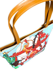 Load image into Gallery viewer, Western Cowgirl Horse Rhinestone Canvas Tote Purse Handbag Ranch Rodeo 11.5"