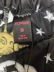 Load image into Gallery viewer, Celestial Sun &amp; Moon Wide Leg Bell Pants – Black Astrology Print, Elastic Waist