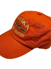 Load image into Gallery viewer, Royal Resortwear Alaska The Last Frontier Orange Dad Hat Adjustable Velcro