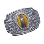 Load image into Gallery viewer, Western Silver Tone Belt Buckle Tiger Eye Stone Women's Kids 1.25" Belt
