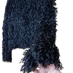 Load image into Gallery viewer, 🖤 Black Shaggy Textured Cropped Sweater – Size S
