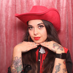 Load image into Gallery viewer, Red Heart Cowboy Hat
