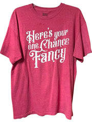 Load image into Gallery viewer, Reba “Fancy” Lyrics Graphic Tee Here’s Your One Chance Red Unisex Large