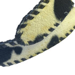 Load image into Gallery viewer, Kids Cow Print Faux Fur Western Belt Size M/L Black White 37” Animal Print
