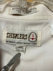 Load image into Gallery viewer, Sheplers Western Pearl Snap Shirt | Cream | Long Sleeve | Men’s 17.5 / XL