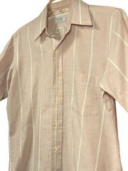 Load image into Gallery viewer, Vintage Arrow Dover Peach Stripe Shirt – USA Made Retro Button-Up, Men’s Medium - Lisa Lassi