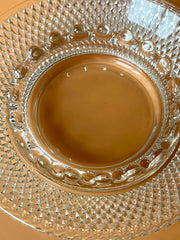 Load image into Gallery viewer, Vintage Clear Glass Hobnail Diamond Point Ashtray 6.25" MCM Pressed Glass