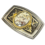 Load image into Gallery viewer, Vintage Western Belt Buckle w/ Genuine Jasper Stone | EVC | 3.5” x 2.5”
