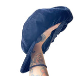 Load image into Gallery viewer, Vintage A. Brod Velvet Newsboy Cap – Black Soft Velvet, Lined
