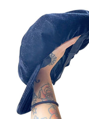 Load image into Gallery viewer, Vintage A. Brod Velvet Newsboy Cap – Black Soft Velvet, Lined