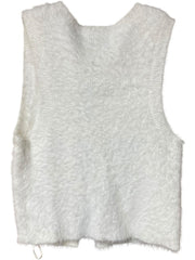 Load image into Gallery viewer, Pretty Garbage fuzzy white vest (M)