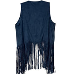 Load image into Gallery viewer, 🖤 Black Fringe Faux Suede Western Vest – Size L
